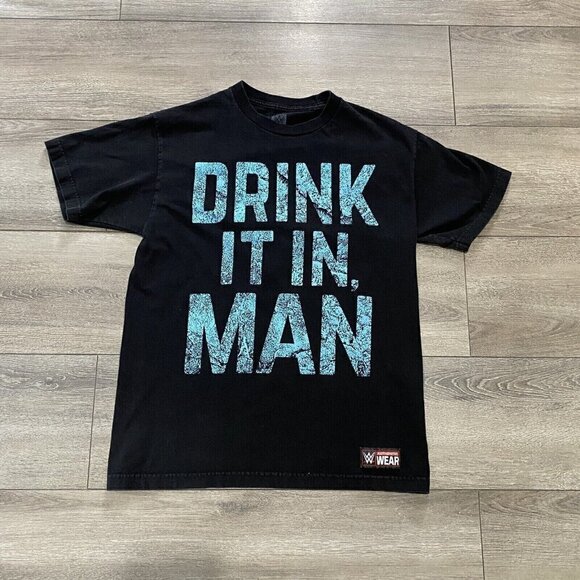 Y2J WWE T Shirt Size M The Gift Of Chris Jericho Drink It In Man Wrestling Black - Picture 1 of 6